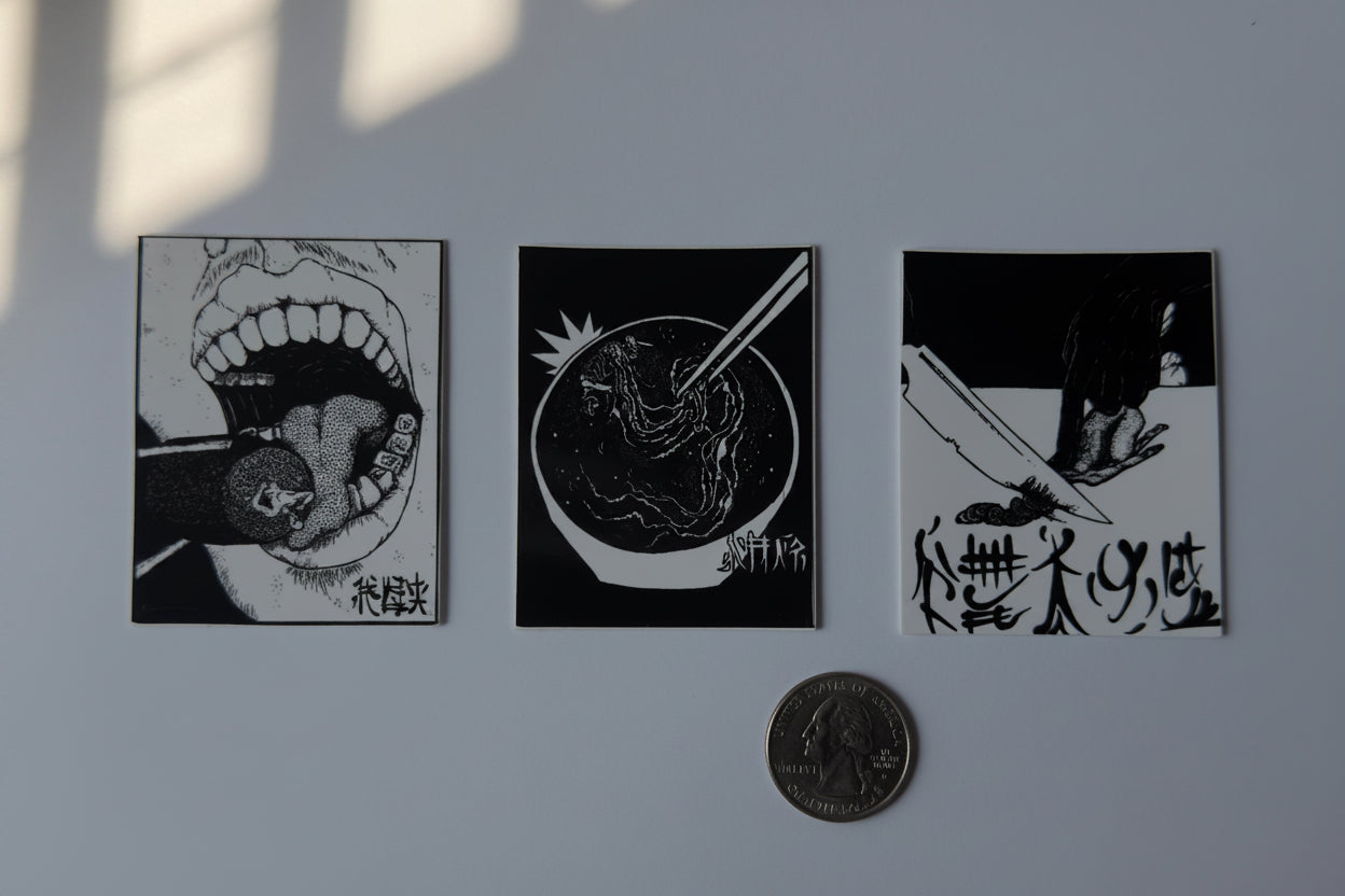 Ningen No Tabemono / 3 sticker pack